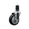 Service Caster 4'' Black Poly Wheel Swivel 1-5/8'' Expanding Stem Caster SCC-EX20S414-PPUB-BLK-158 - alternate 1